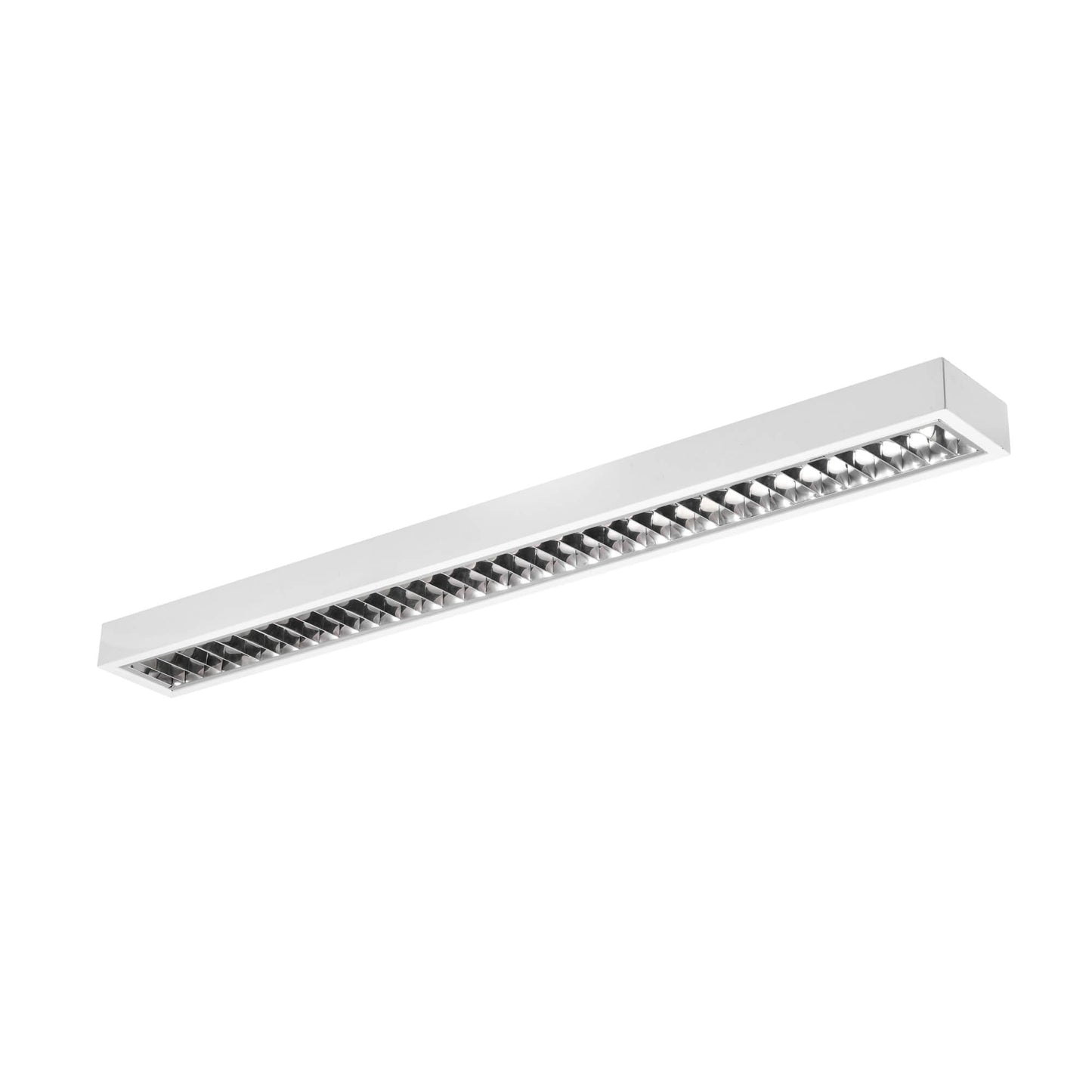 LED Linear Light model C2309 with Louvre Lens and inter-connectable lengths for continuous lighting system installation.