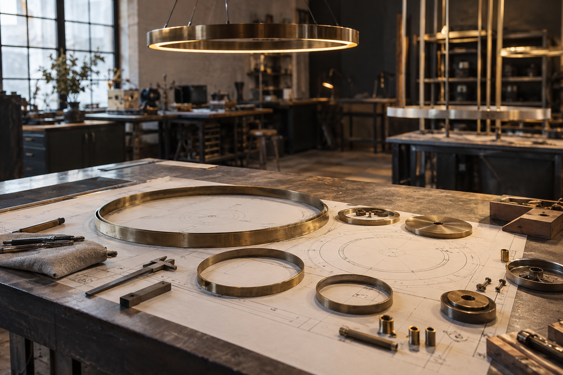 Concept illustration for Custom Lighting Fabrication Process: From Drawing to Handover