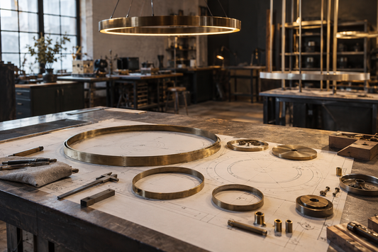 Concept illustration for Custom Lighting Fabrication Process: From Drawing to Handover