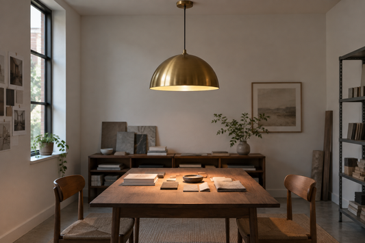 Illustrative lighting mock-up in a realistic test room