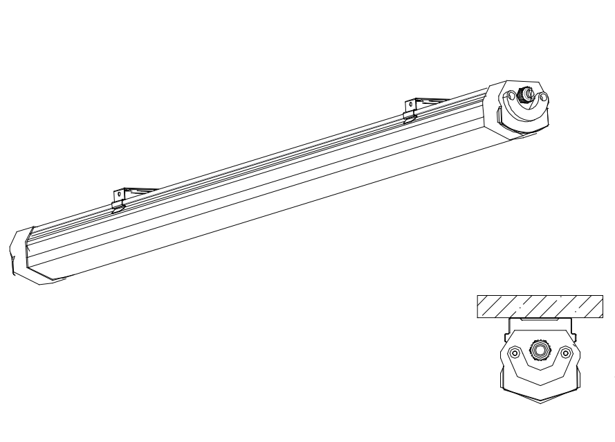 2ft 4ft 8ft LED Vapor Tight Light-battens-DWPRO