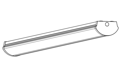 4ft LED wrap-around light fixture for energy-efficient lighting