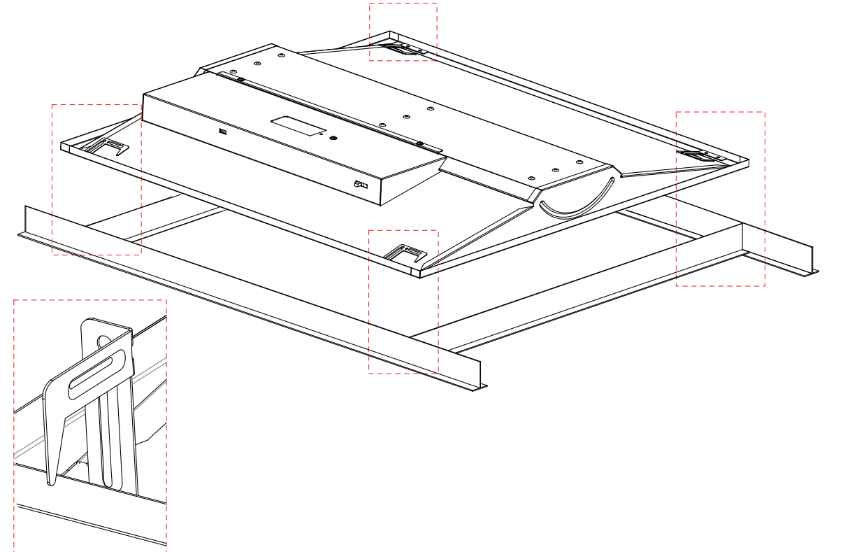 LED Center Basket Troffer Power-panel-DWPRO