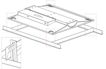 LED Center Basket Troffer Power-panel-DWPRO