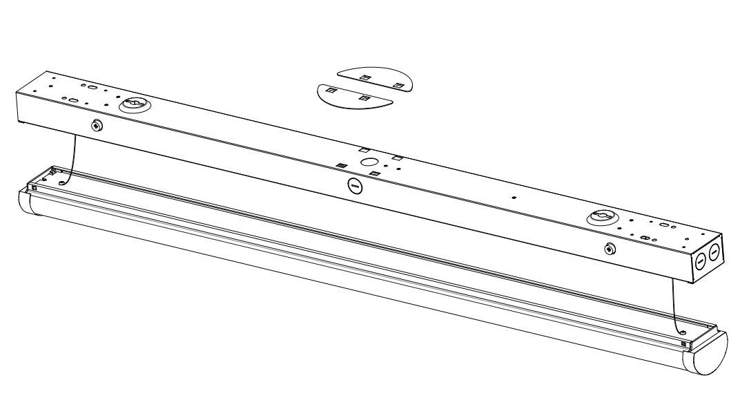 Linear LED light strip with mounting features for versatile installation