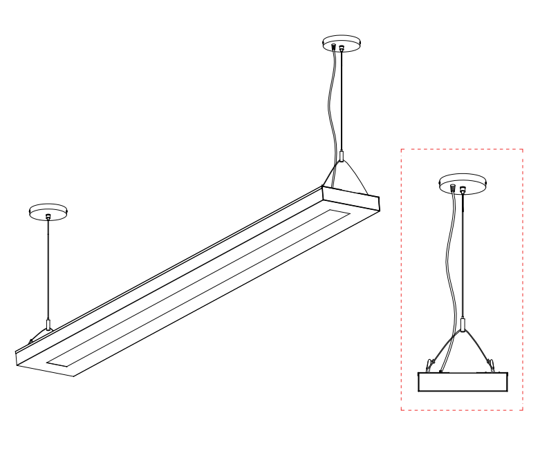 Linkable Linear LED Pendant Up And-pendant-DWPRO