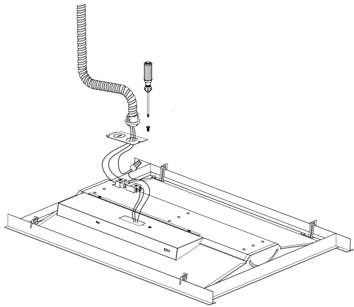 LED Center Basket Troffer Power-panel-DWPRO