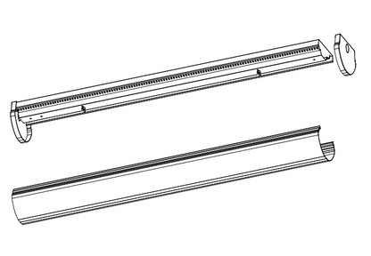 4ft CCT selectable LED wrap-around light fixture parts for efficient lighting
