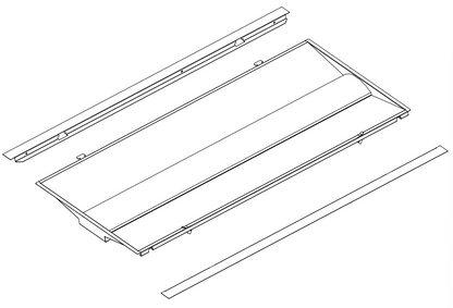 LED Troffer Retrofit Kit components and installation parts diagram