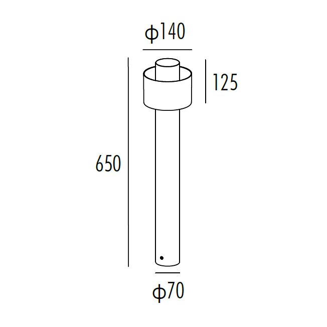 H3496-650 Bollard Light