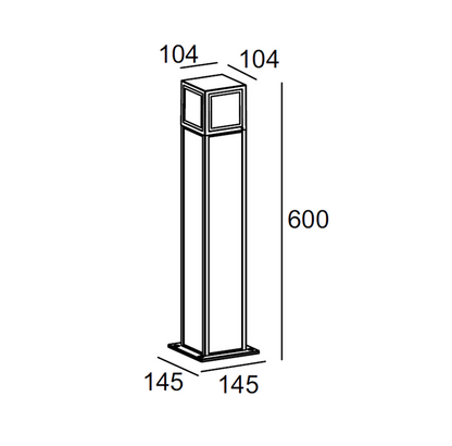 H3433WD-600 / H3431-WD Bollard Light-bollards-DWPRO