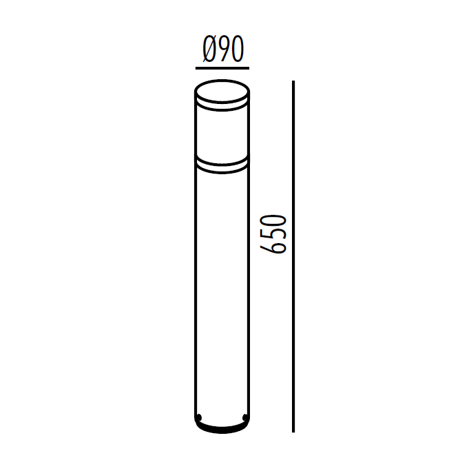 H1901 / H1903-650 Bollard Light-bollards-DWPRO