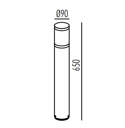H1901 / H1903-650 Bollard Light-bollards-DWPRO