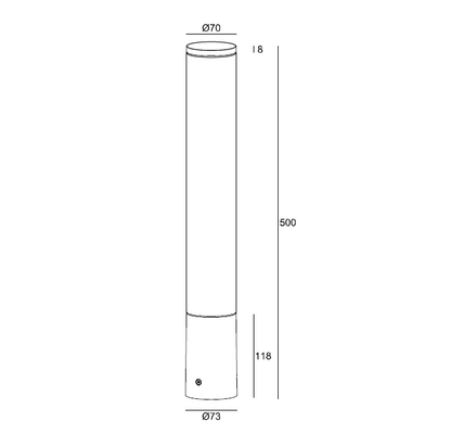 H3491-500 / 750 Bollard Light-bollards-DWPRO