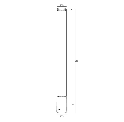 H3493-500 / 750 Bollard Light-bollards-DWPRO