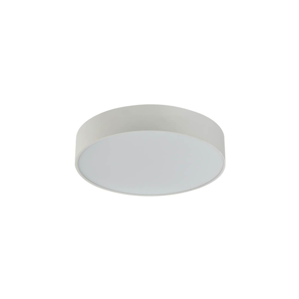 "Halcon Round LED Pendant Light P1902 in White Finish, Modern Ceiling Lighting Fixture"
