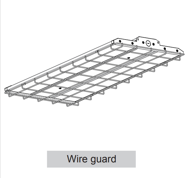 Wire guard for LED lighting fixture protection