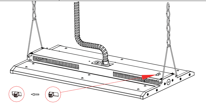 LED lighting fixture with wire guard and Bluetooth sensor installation guide