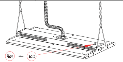 LED lighting fixture with wire guard and Bluetooth sensor installation guide