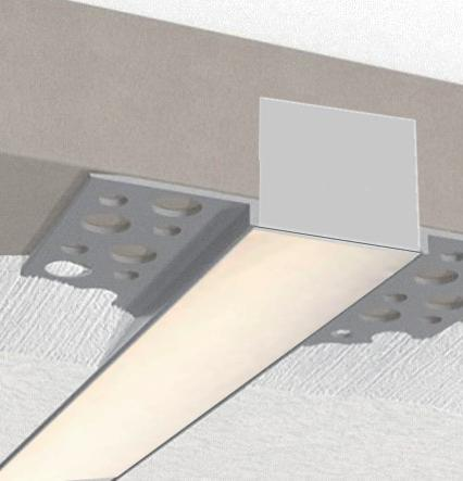 Recessed LED linear light fixture design with hexagon outline